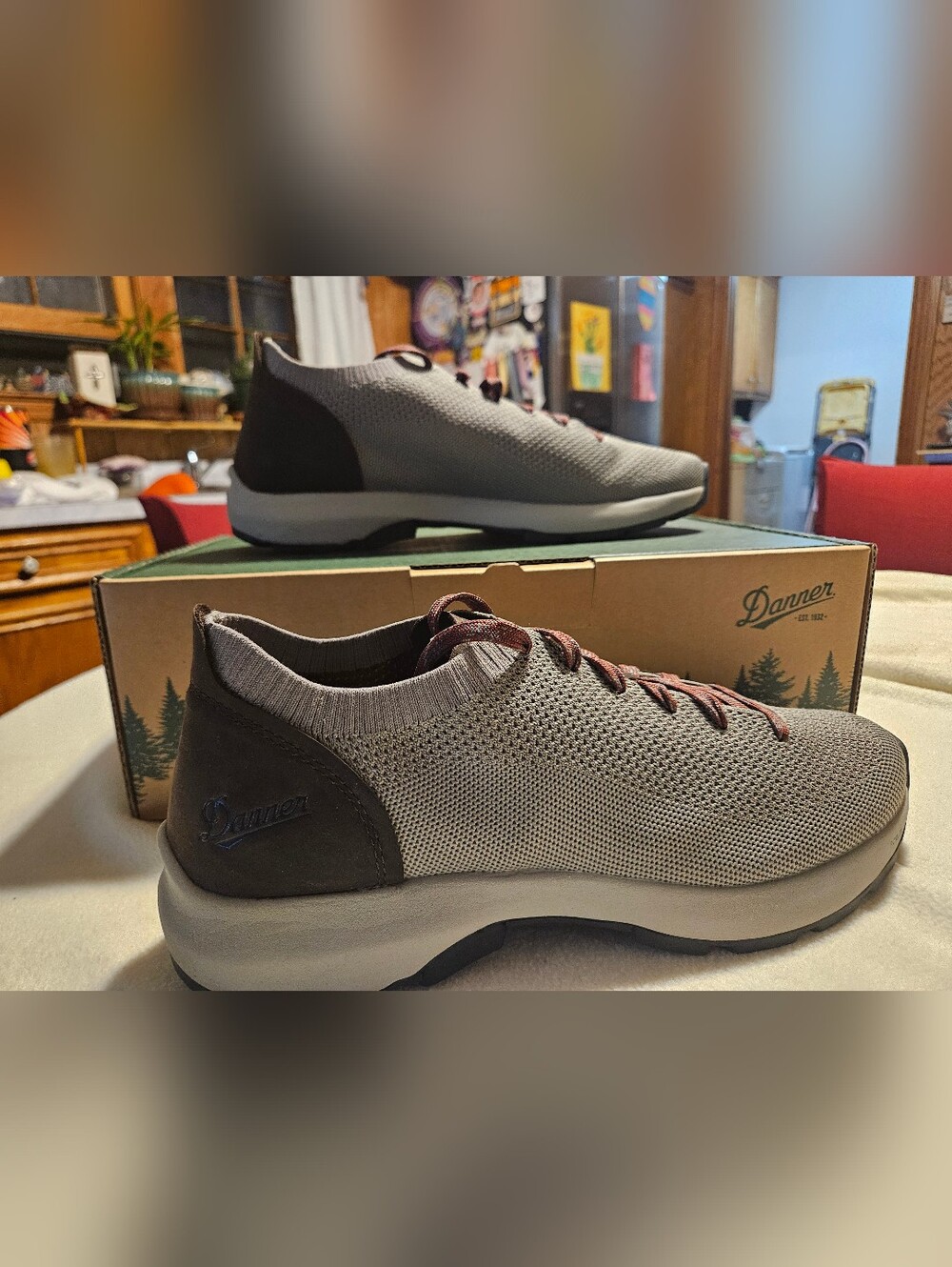 Danner Men’s Black Pyolite Midsole Caprine Low Sneaker with Maroon Laces - Picture 5 of 6